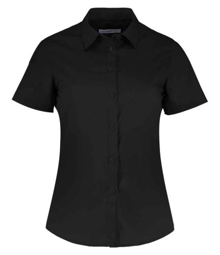 Kus. Kit Lds T/F S/S Poplin Shirt - Black - 10